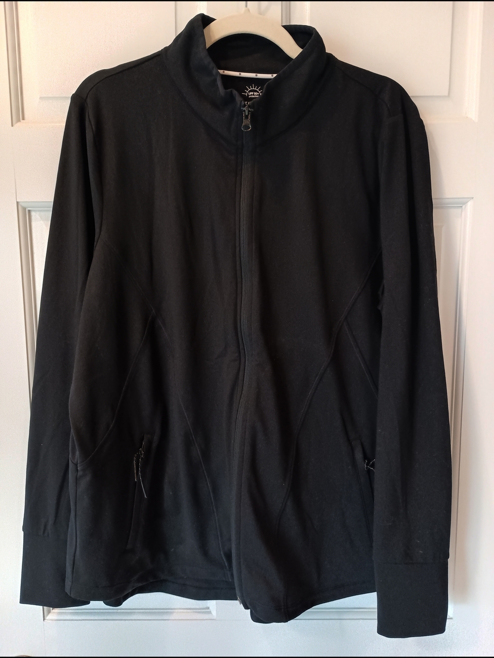 T By Talbots Black Lightweight Full-Zip Jacket
